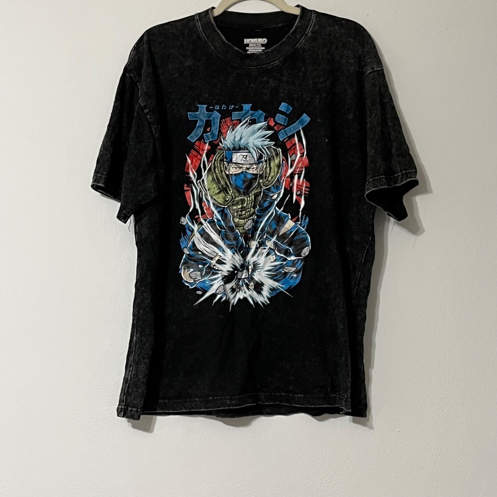 Hokuro XL Kakashi Anime Graphic Tee Y2K Grunge Streetwear Manga